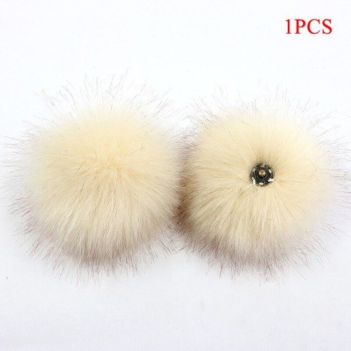 2 Pcs DIY 8CM Faux Fur Pom pom Ball for Knitting Beanie Hat Faux Rabbit Fur ∂ - Foto 21 di 34