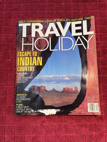 Travel Holiday April '97 Magazine Indian Country, Iceland, Rome, U.S. Caribbean - 第 1/3 張圖片