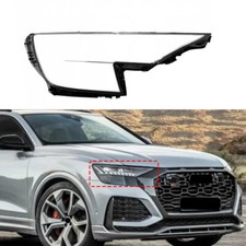 Right Headlamp Lens Shell Headlight Cover+Sealant Glue For Audi Q8 2019-2023