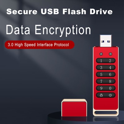 Flash Drive 256-bit, 32GB Encrypted USB Drive Hardware Encryption Drive USA K1I6