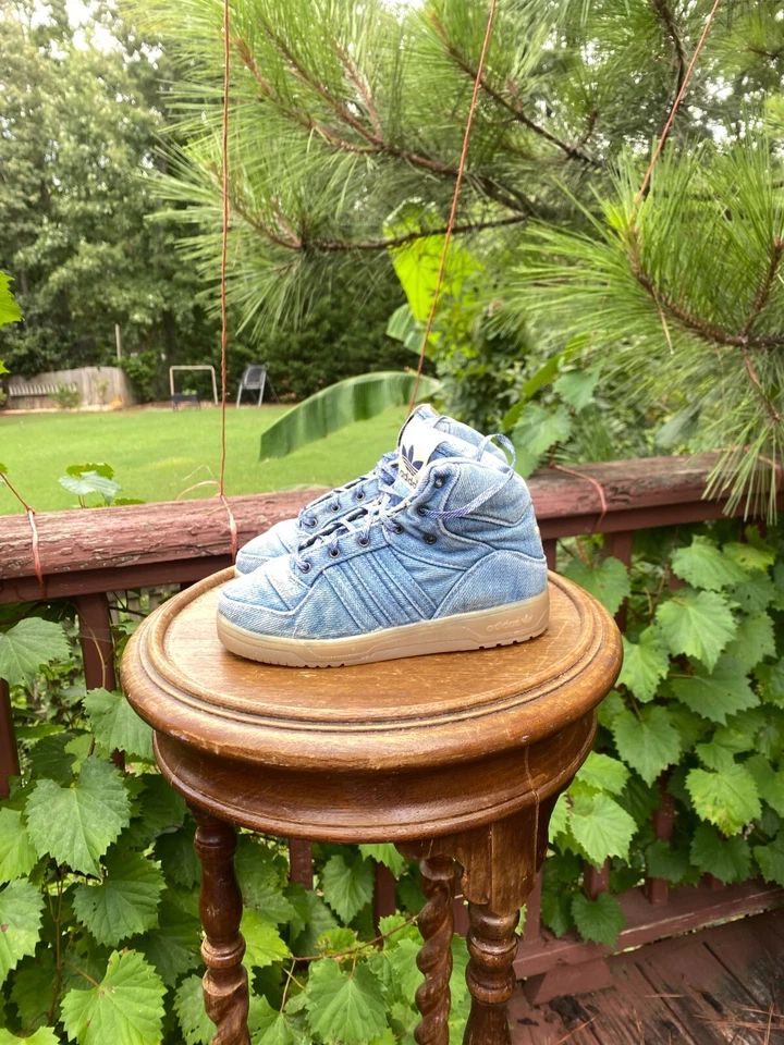 TALLAS BEBÉ 10K Adidas Jeremy Scott ALAS DE DENIM V24622 Auténticas NIÑOS Foto 3 de 4