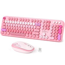 Wireless Keyboard and Mouse Typewriter Full Size Keyboard with Number Pad and...