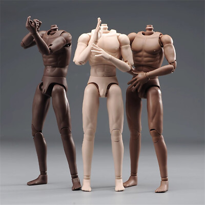 1/6 Narrow Shoulders Super Muscle Male Man Body Model Doll 12'' Action Figures