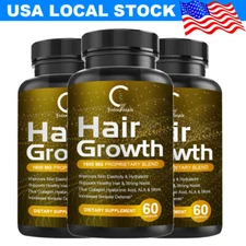 3 BOTTLES DHT BLOCKER HERBAL HAIR FAST GROWTH PILLS PREVENT ANTI LOSS STIMULATE