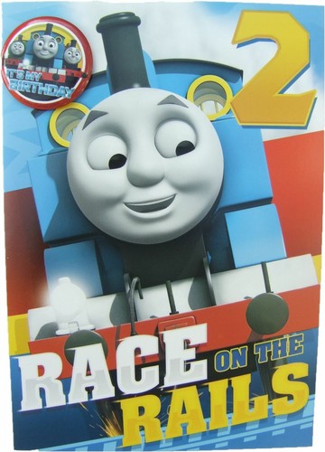 THOMAS AND FRIENDS Happy Birthday Cards Greetings or Gift Wrap Son Brother Ages - Picture 3 of 18