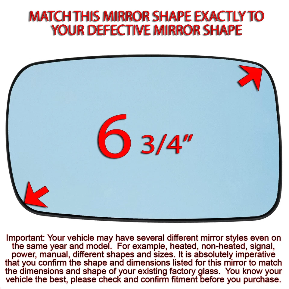 Placa trasera espejo lateral izquierdo para 00-06 BMW Serie 3 02-08 BMW Serie 7 con calefacción Foto 2 de 4