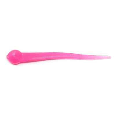 Clam  Poli X L1.5'' Ice Jig Plastic Trailers (Pink Glow-6 per pack)