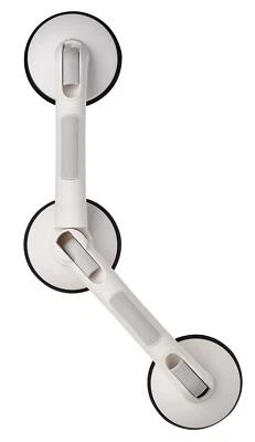 RIDDER Winkel-Sauggriff mit 3 Saugern weiß Sauggriff,Winkelgriff,Haltegriff