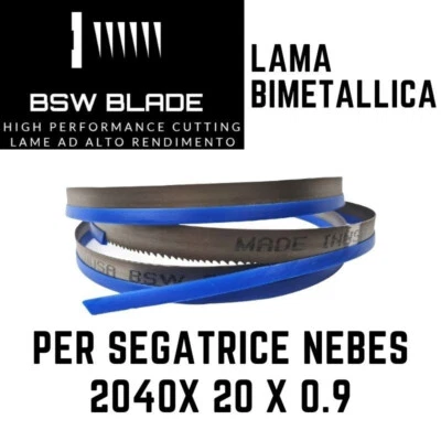 BSW BLADE Lama a nastro 2040x20x0.90 per segatrice NEBES TM195 INV