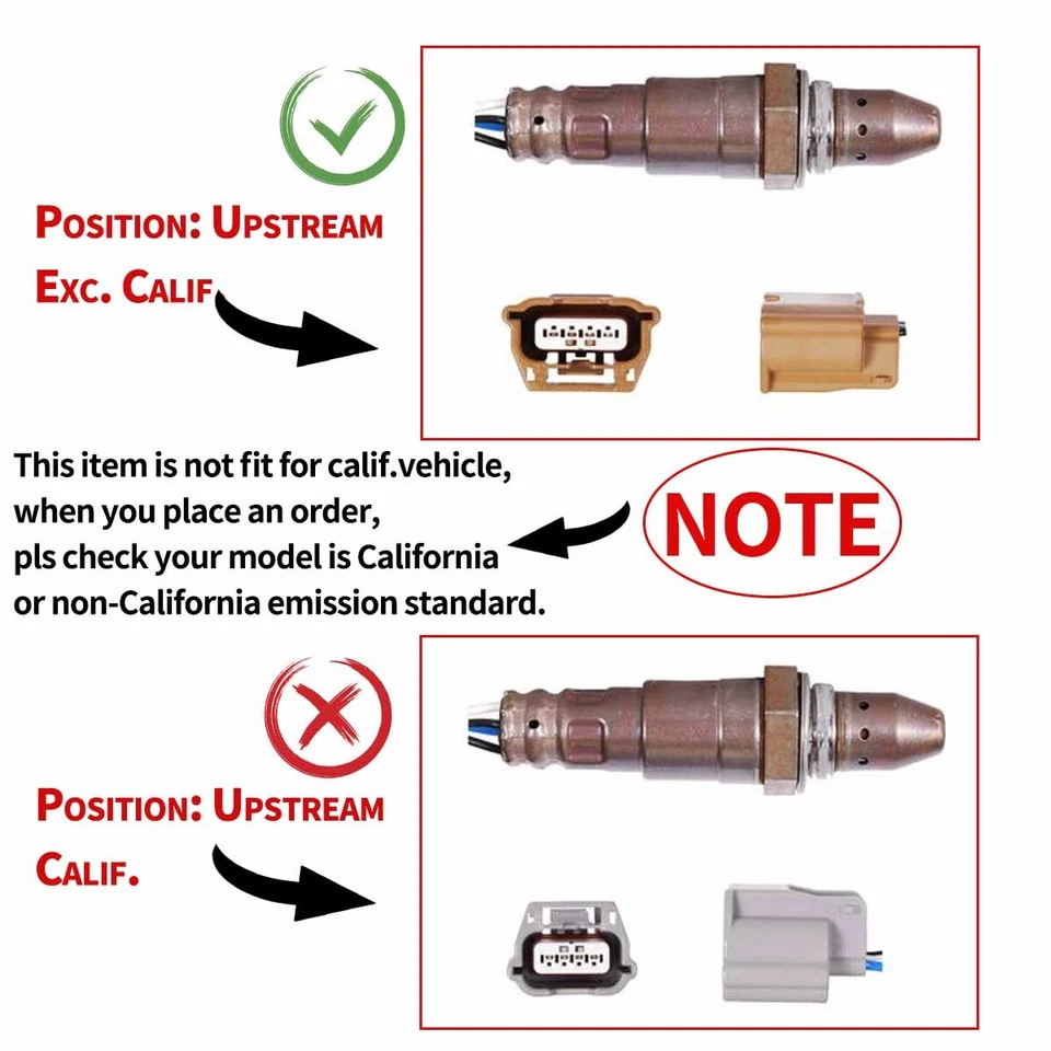 Датчик кислорода соотношение топлива и воздуха O2 для Nissan Altima 2013-2017 годов выпуска 2,5 л вверх и вниз по течению - Изображение 2 из 4