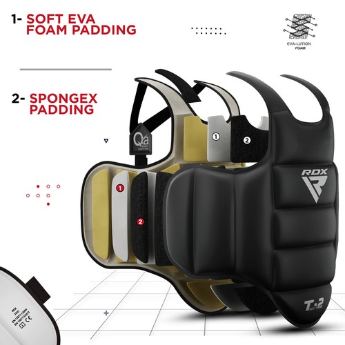 Chest Guard by RDX, MMA, Kick Boxing, Martial Arts, Boxing Body Protector, Pad - Picture 5 of 13