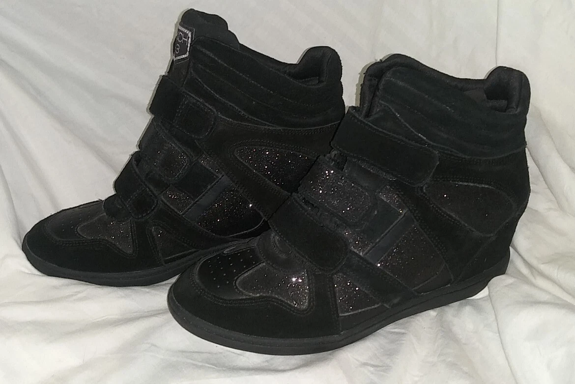 Skechers Womens SKCH Plus 3 Sparkler Black Size 8 Hidden Wedge