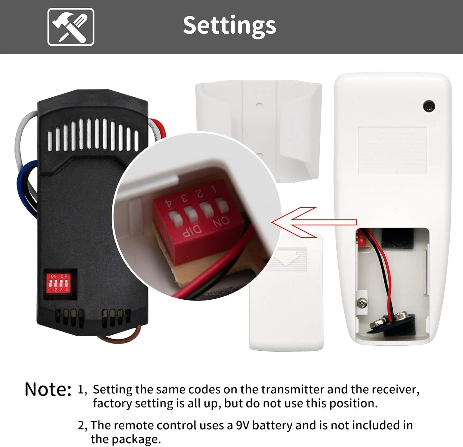 Universal Ceiling Fan Remote Control Kit Replacement 