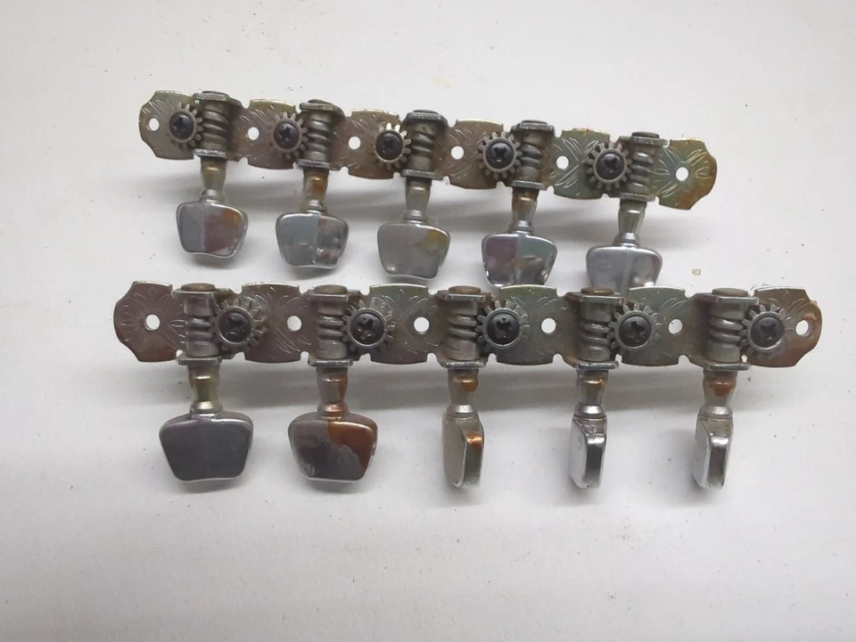 DE COLECCIÓN AFINADORES DE GUITARRA L/R / CINCO TECLAS DE MÁQUINA AFINADORA EN LÍNEA / 10 cuerdas  Foto 2 de 4