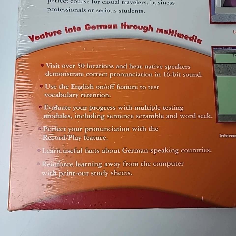 Software de lenguaje interactivo Essential Software nuevo para '99 CD ROM alemán nos Foto 4 de 4