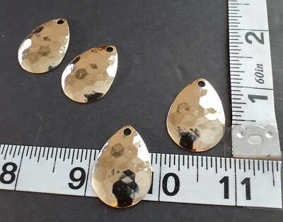 (24)    Colorado Spinner Blades #3.5 POLISHED BRASS HEX 1.094'' x .826''  