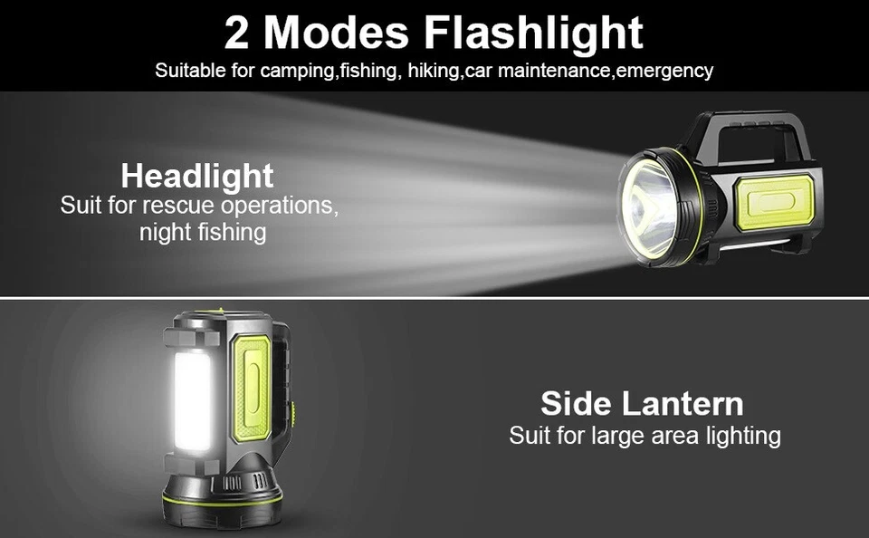 CAMPSLE Hand Torch + Lantern Super Bright LED USB Rechargeable Torch - - Image 2 of 4