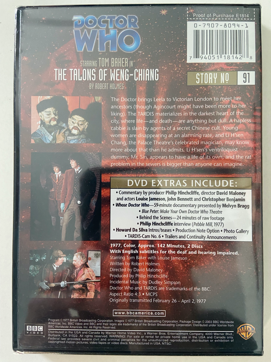 Doctor Who - The Talons of Weng-Chiang (DVD, 2003, 2-Disc Set) for