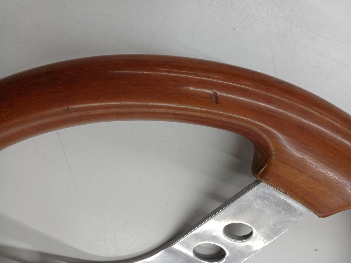 O.B.A Wood Steering Wheel 34.5cm Made in Italy Vintage Classic F/S