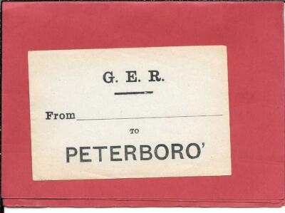 PETERBORO' - NEW TYPE - GREAT EAST RAILWAY - GEPÄCKETIKETT - G.E.R.