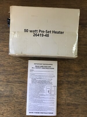 Tetra  50 watt Aquarium Heater Pre-set Heater Thermostat 26419-48