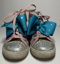 Nickelodeon JoJo Siwa Girl's Glitter High Top Sneakers - Pink Little Girl Sz 13