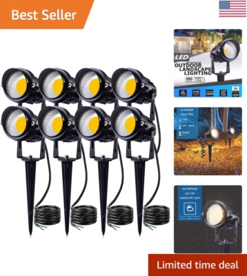 Adjustable 12W COB LED Pathway Lights - Modern Outdoor Lighting Solution