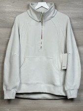 Lululemon Scuba Oversized Funnel Neck Half Zip Size M/L BONE/GOLD 35719