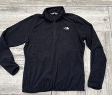 The North Face Women  s 1/4 Zip Fleece Pullover Sweatshirt Sweater Jacket L Black
