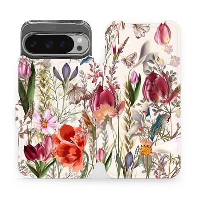Handyhülle mit klappe für Google Pixel 9 Pro XL Mobiwear Case Cover Blumenstrauß