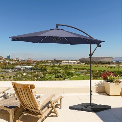 11 ft half patio umbrella JONATHAN Y Designs Beverly 9 ft. Designer Classic Scalloped Fringe Half Market Patio Umbrella with Crank