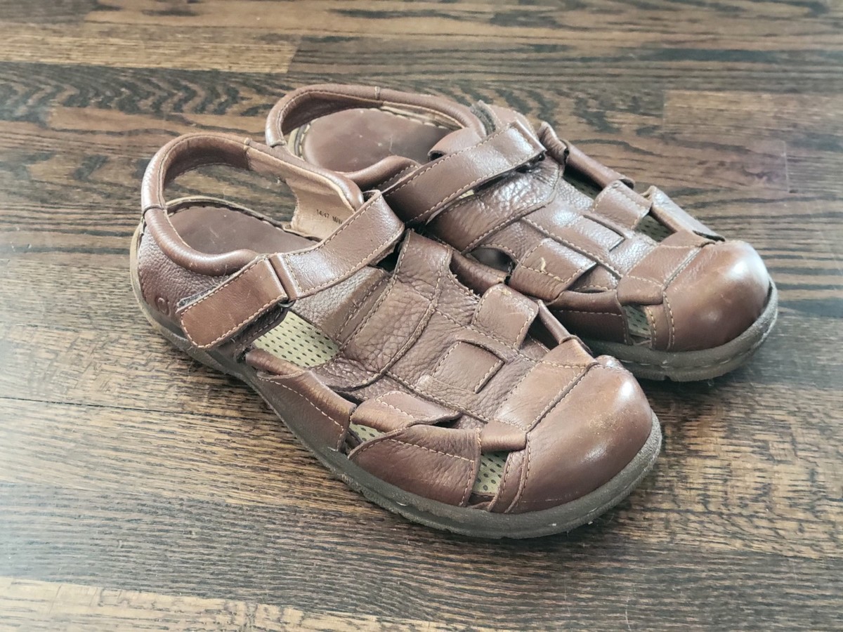 Born Cabot III Fisherman Brown Leather Closed Toe Casual Sandals Men\'s Born Mens Cabot III Leather Closed Toe Sandals With Comfort  main image 4