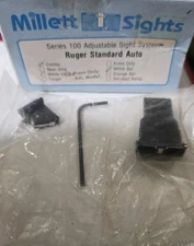 Millett Series 100 Sights Ruger Standard Auto White Outline Rear White Front