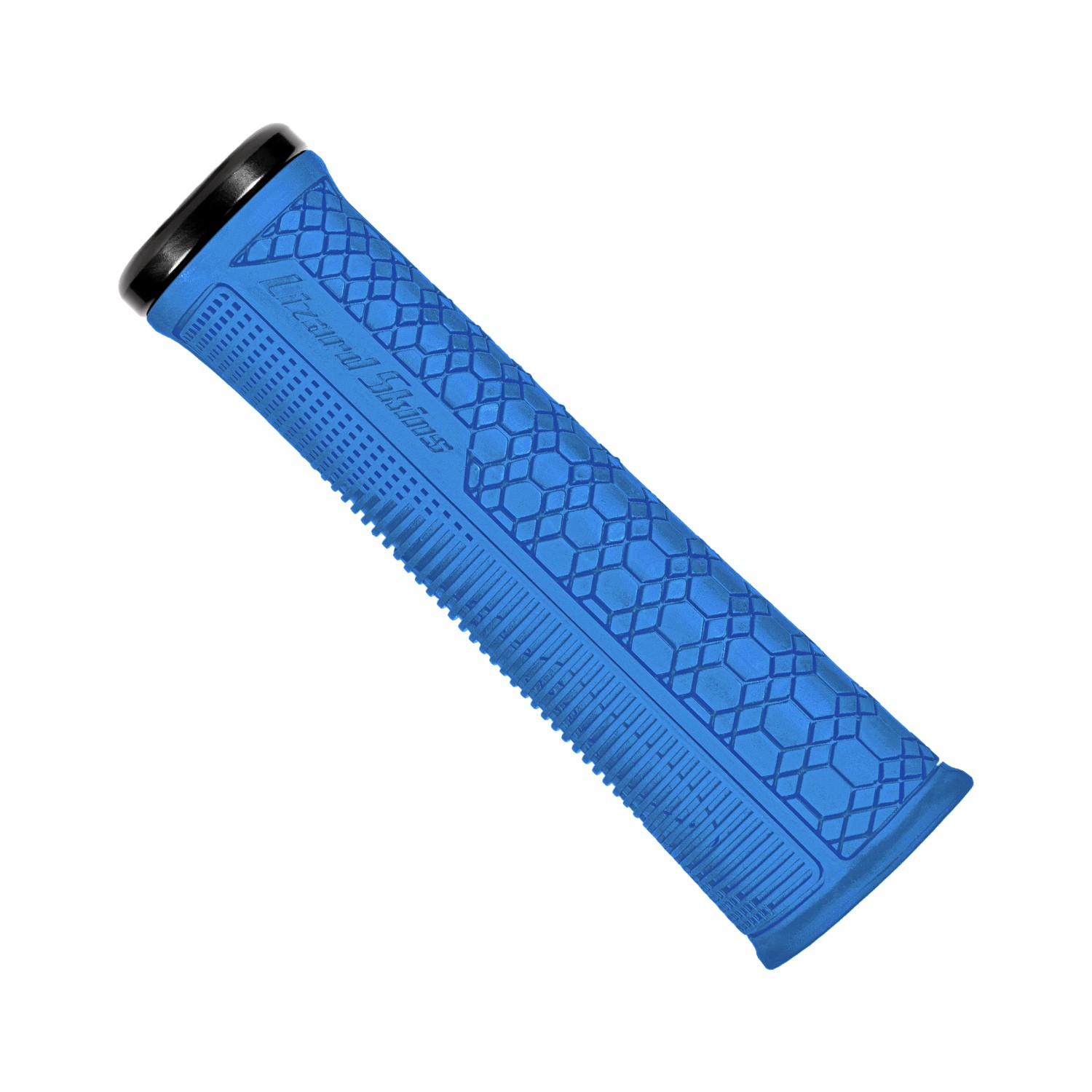 Poignées VTT en gomme haute densité Gradient Deja Blue avec collier aluminium CNC