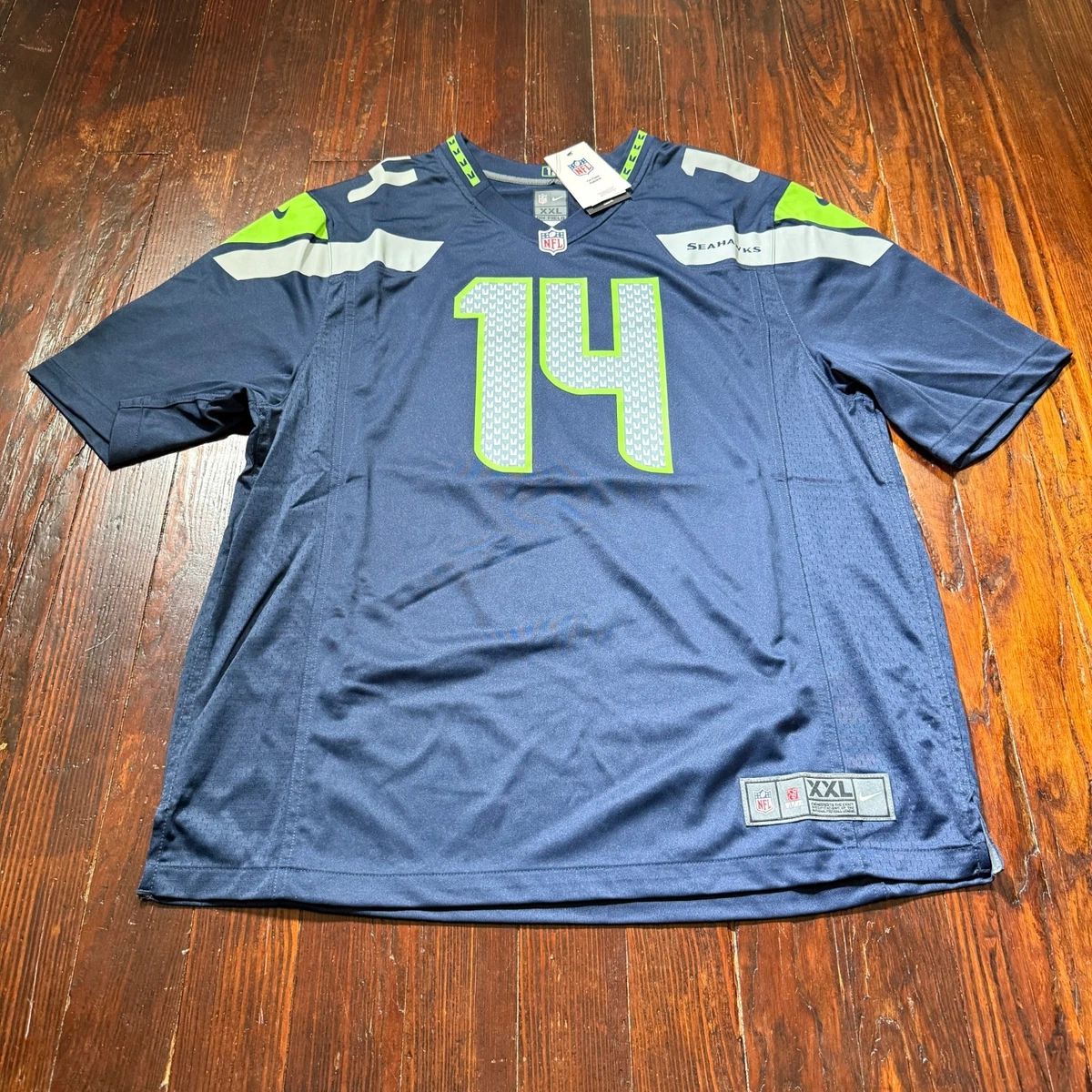 DK METCALF Seattle Seahawks Nike On Field Dri-Fit Blue NFL Jersey