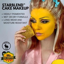 Mehron StarBlend Cake Makeup Wet/Dry Pressed Powder Grey 2 oz