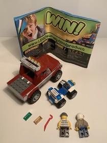 LEGO City Lot of 3: 4437 Police Pursuit, 60001 Fire Chief Car, 30566 Helicopter