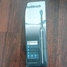 Gray Electric Toothbrush, 6 Speeds/Modes, Built-In Timer, Unisex Adults