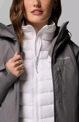 Columbia Womens Oak Ridge Omni Heat Waterproof Gray Interchange Jacket Sz Small