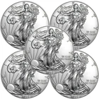 Lot of 5 - 2019 $1 American Silver Eagle 1 oz Brilliant Uncirculated