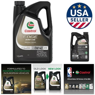 Edge Euro 0W-40 Full Synthetic Motor Oil, 5 Quarts - Superior Engine Protection