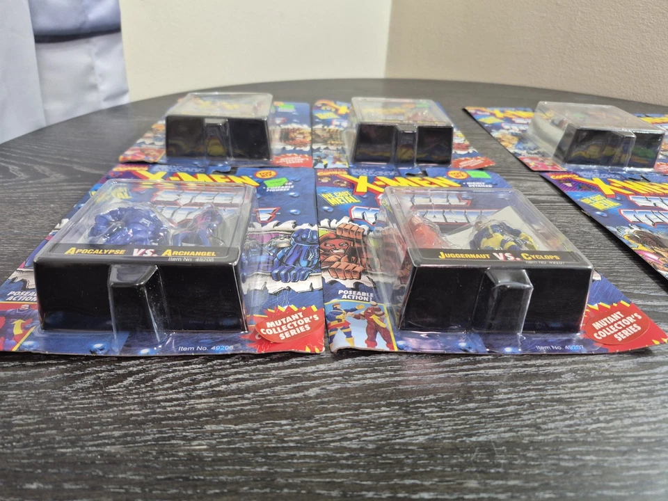 X-Men Steel Mutants 2 Juegos Completos Die-Cast Figura 2 Paquetes Toy Biz 1994 Marvel Nuevo  Foto 4 de 4