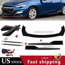 For Chevrolet Malibu Front Rear Bumper Lip Spoiler Splitter Body Kits Side Skirt