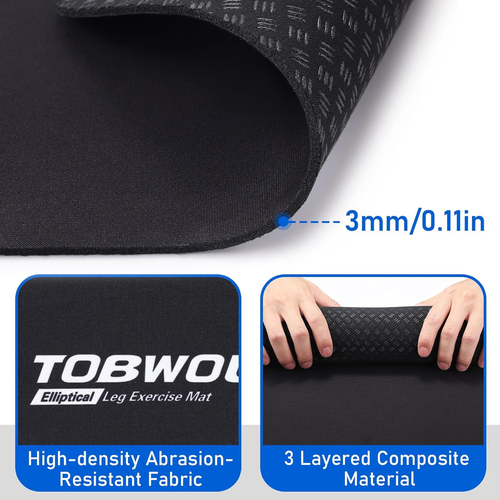 Non-Slip Workout Mat for Ellipse Leg Exerciser, Ellipse Machine Mat, Exercise... - Picture 9 of 12