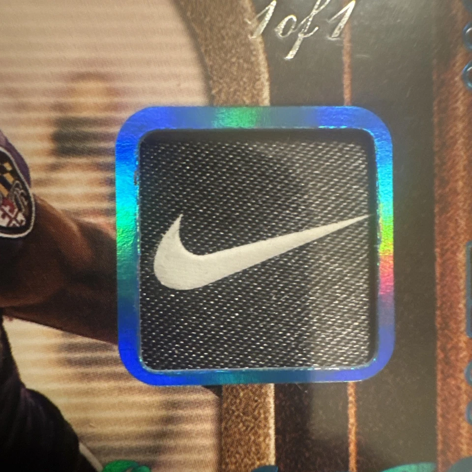 2025 Luminance Fútbol Vintage Materiales 1/1 SWOOSH ✔️ Parche ED REED Ravens 🔥 Foto 3 de 4