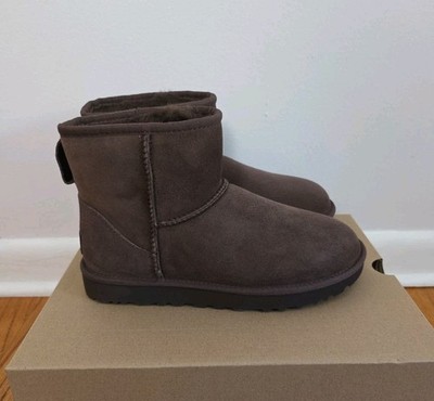 UGG Women's Classic Mini II Genuine Shearling Lined Boot US 11 Burnt Cedar