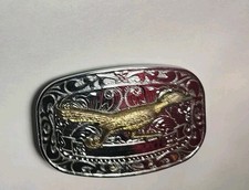 Roadrunner Belt Buckle Desert Bird Southwest Arizona State Bird Silver Vintage