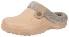 Women Men Fur Lined Clogs Memory Foam Warm Fuzzy Slippers Winter Waterproof