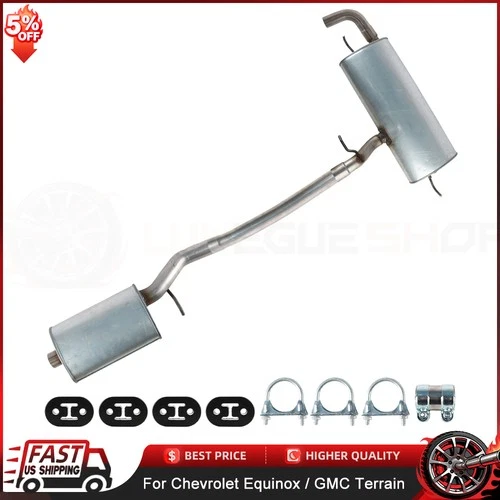 Resonator Pipe Rear Muffler Exhaust Kit For GMC Equinox Terrain 2.4L 2010-2017