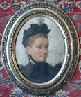PASTEL PORTRAIT FRAME OF A YOUNG WOMAN BY RUDOLF TRACHE 1866-1948